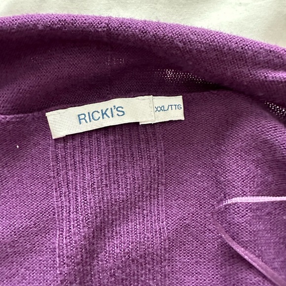 174 Ricki's Purple Cardigan XXL - Picture 3 of 5